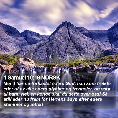 1 Samuel 10:19 NORSK Bible Verse Image
