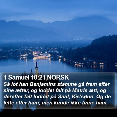 1 Samuel 10:21 NORSK Bible Verse Image