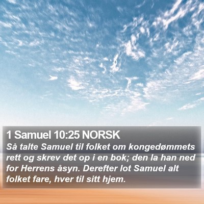 1 Samuel 10:25 NORSK Bible Verse Image