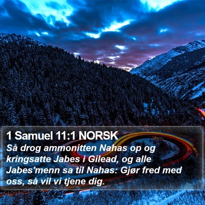 1 Samuel 11:1 NORSK Bible Verse Image