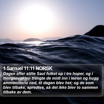 1 Samuel 11:11 NORSK Bible Verse Image