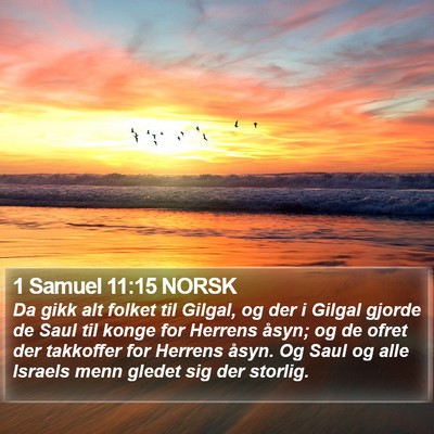 1 Samuel 11:15 NORSK Bible Verse Image