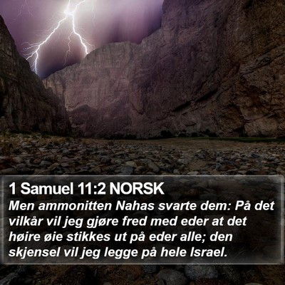 1 Samuel 11:2 NORSK Bible Verse Image