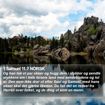 1 Samuel 11:7 NORSK Bible Verse Image