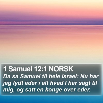 1 Samuel 12:1 NORSK Bible Verse Image