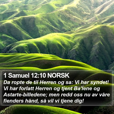 1 Samuel 12:10 NORSK Bible Verse Image