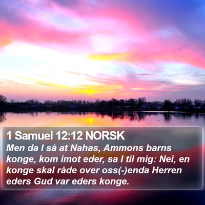 1 Samuel 12:12 NORSK Bible Verse Image