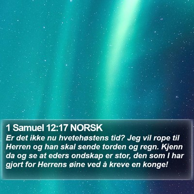 1 Samuel 12:17 NORSK Bible Verse Image