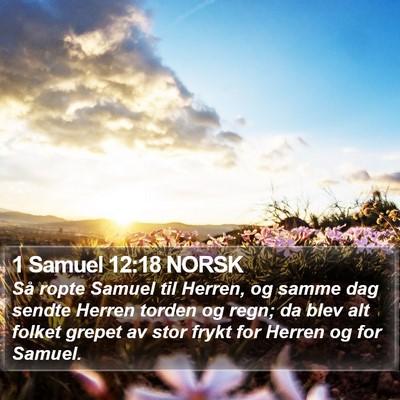 1 Samuel 12:18 NORSK Bible Verse Image