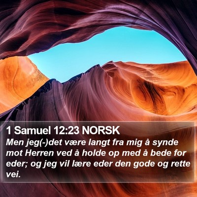 1 Samuel 12:23 NORSK Bible Verse Image