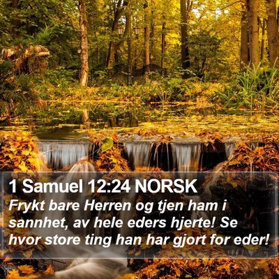 1 Samuel 12:24 NORSK Bible Verse Image