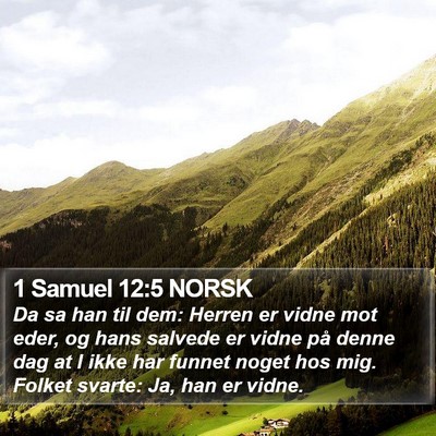 1 Samuel 12:5 NORSK Bible Verse Image
