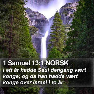 1 Samuel 13:1 NORSK Bible Verse Image
