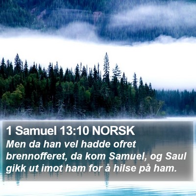 1 Samuel 13:10 NORSK Bible Verse Image