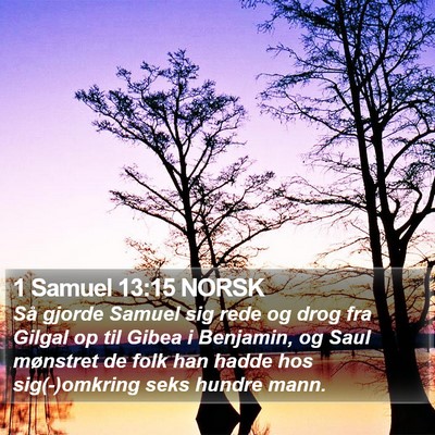 1 Samuel 13:15 NORSK Bible Verse Image