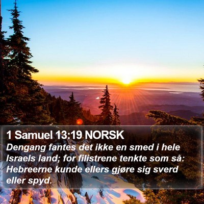 1 Samuel 13:19 NORSK Bible Verse Image