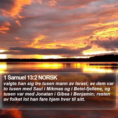 1 Samuel 13:2 NORSK Bible Verse Image