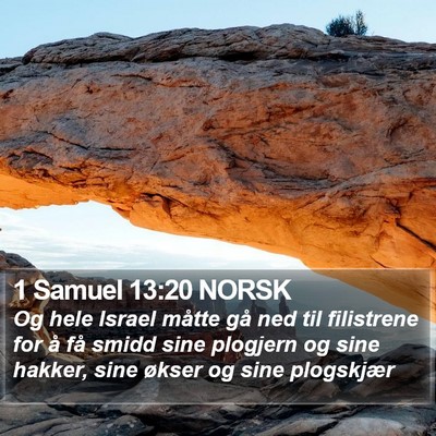 1 Samuel 13:20 NORSK Bible Verse Image