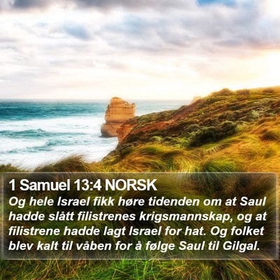 1 Samuel 13:4 NORSK Bible Verse Image