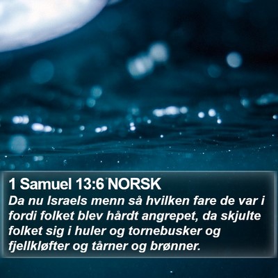 1 Samuel 13:6 NORSK Bible Verse Image