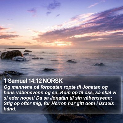 1 Samuel 14:12 NORSK Bible Verse Image