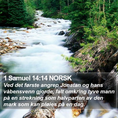 1 Samuel 14:14 NORSK Bible Verse Image