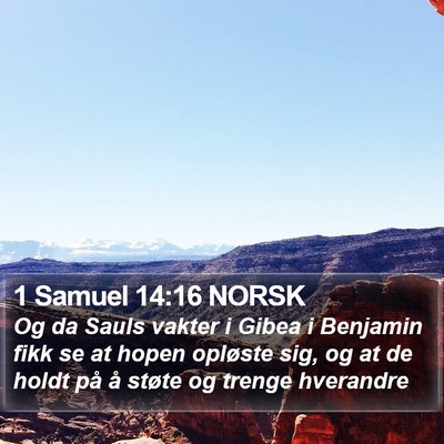 1 Samuel 14:16 NORSK Bible Verse Image