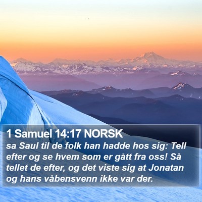 1 Samuel 14:17 NORSK Bible Verse Image