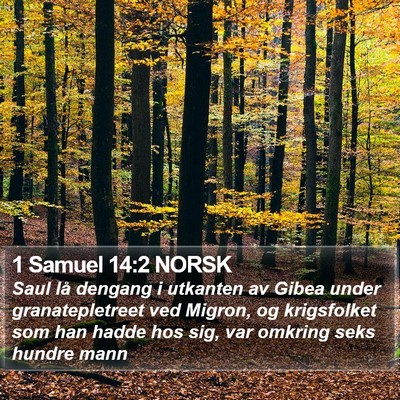 1 Samuel 14:2 NORSK Bible Verse Image