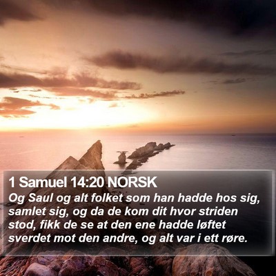 1 Samuel 14:20 NORSK Bible Verse Image
