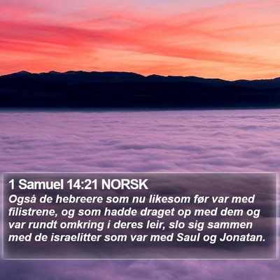 1 Samuel 14:21 NORSK Bible Verse Image