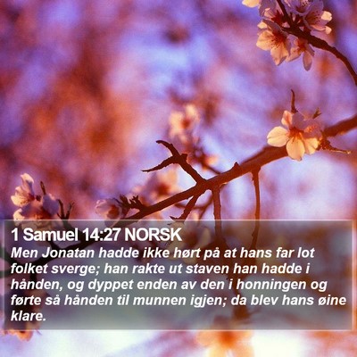 1 Samuel 14:27 NORSK Bible Verse Image