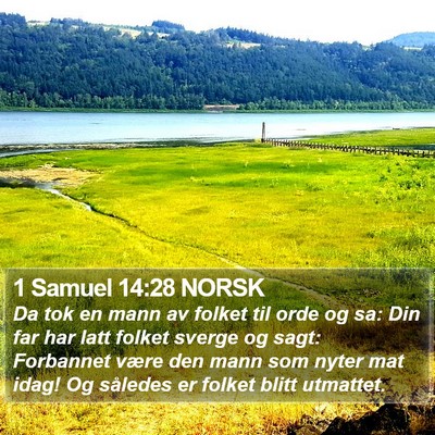 1 Samuel 14:28 NORSK Bible Verse Image