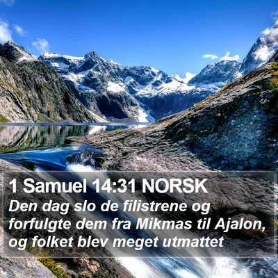 1 Samuel 14:31 NORSK Bible Verse Image