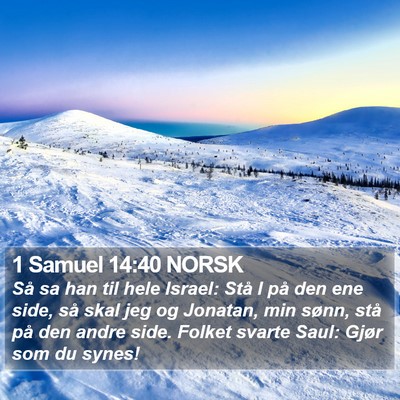 1 Samuel 14:40 NORSK Bible Verse Image