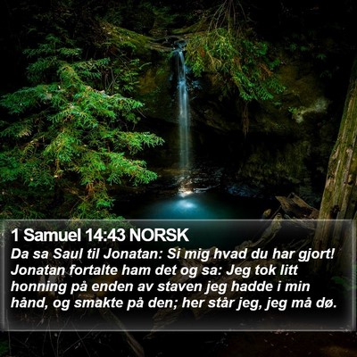 1 Samuel 14:43 NORSK Bible Verse Image