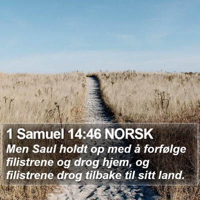 1 Samuel 14:46 NORSK Bible Verse Image
