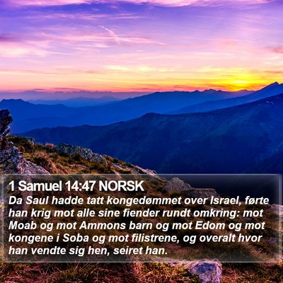 1 Samuel 14:47 NORSK Bible Verse Image