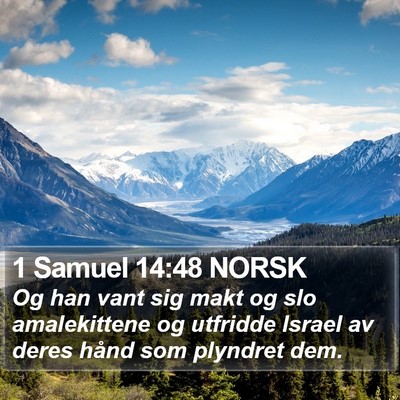 1 Samuel 14:48 NORSK Bible Verse Image
