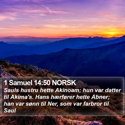 1 Samuel 14:50 NORSK Bible Verse Image