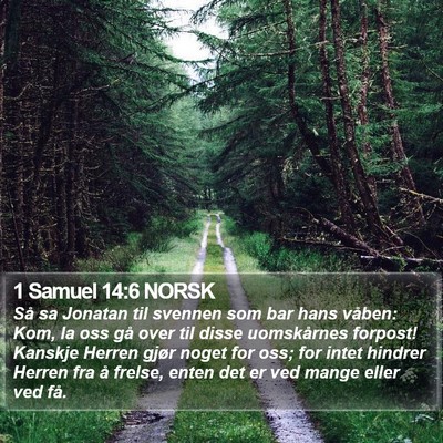 1 Samuel 14:6 NORSK Bible Verse Image