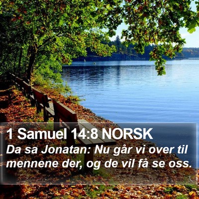 1 Samuel 14:8 NORSK Bible Verse Image