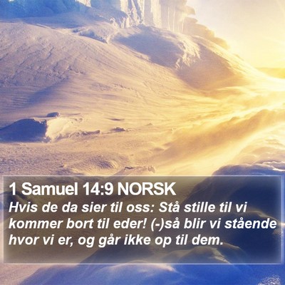 1 Samuel 14:9 NORSK Bible Verse Image