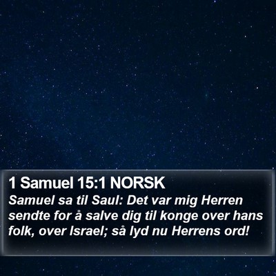 1 Samuel 15:1 NORSK Bible Verse Image