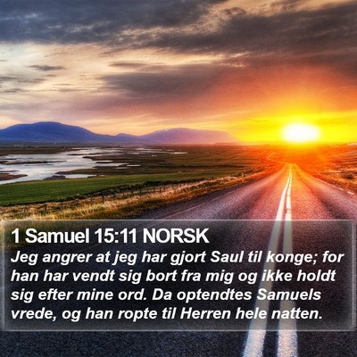 1 Samuel 15:11 NORSK Bible Verse Image