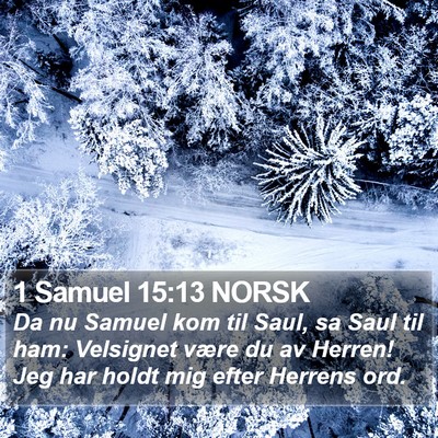 1 Samuel 15:13 NORSK Bible Verse Image