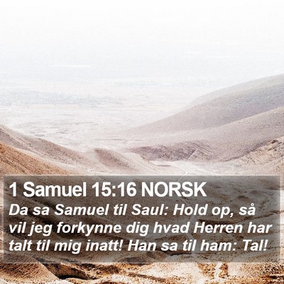 1 Samuel 15:16 NORSK Bible Verse Image