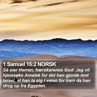 1 Samuel 15:2 NORSK Bible Verse Image
