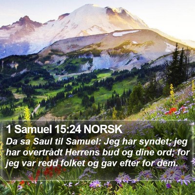 1 Samuel 15:24 NORSK Bible Verse Image