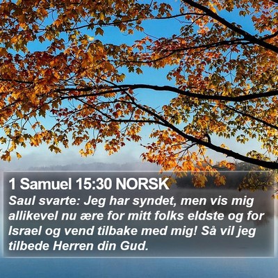 1 Samuel 15:30 NORSK Bible Verse Image